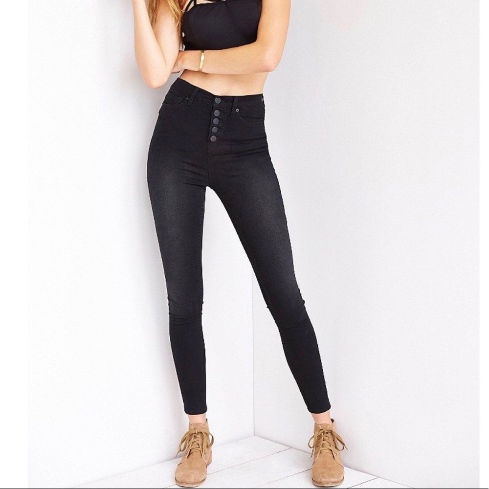 Urban Outfitters BDG Black 5 Button Fly High Jeans